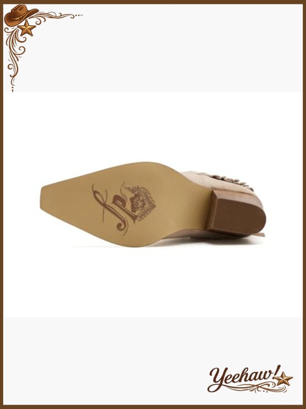 Suede Fringe Western Knee-High Boots with Block Heel - Picture 5 of 7